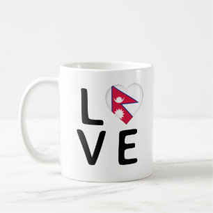 Love - Nepal Flag Coffee Mug