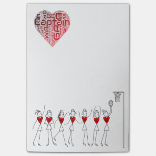 Love Netball Positions Post-it Notes