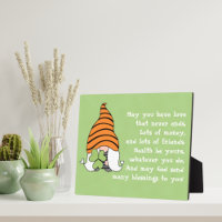 Love Never Ends Gnome Irish Blessing Tabletop 