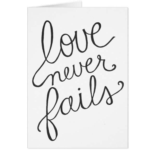 love never fails (Front)