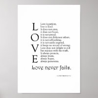 Love Never Fails – 1 Corinthians 13 Bible Verse Pr