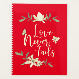 Love Never Fails 1 Corinthians Bible Scripture Planner