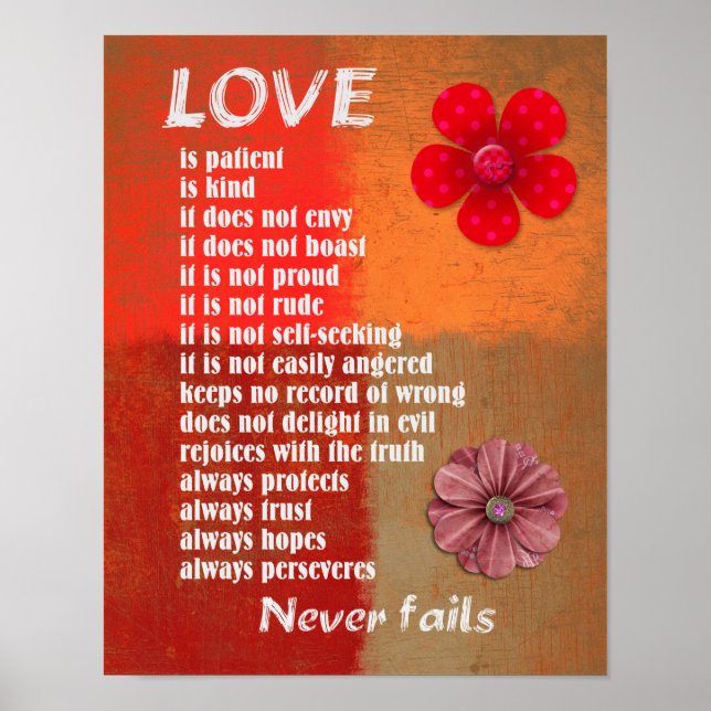 Love never Fails --- art print 11 x14 (Front)
