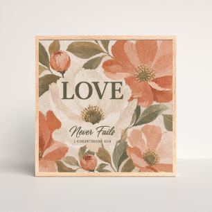 LOVE NEVER FAILS Christian Wedding Gift Poster