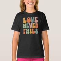 LOVE NEVER FAILS  Cute BUBBLE Typo soft Pastels