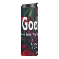 LOVE NEVER FAILS Floral Christian Personalised 
