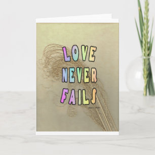 Love Never Fails Greeting Card