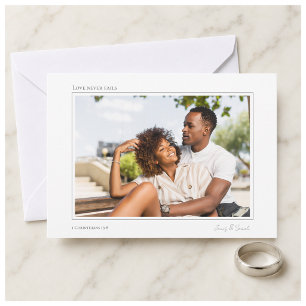 Love Never Fails Personalised Couple Keepsake Card