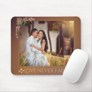 Love Never Fails Personalised Wedding Mouse Pad