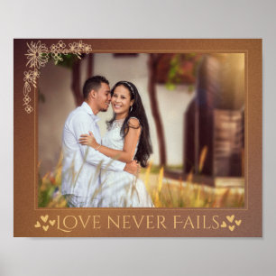 Love Never Fails Personalised Wedding Poster