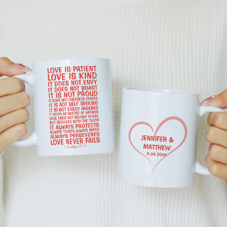 Love Never Fails Personalized Coffee Mug