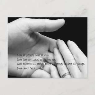 Love Never Fails Postcard