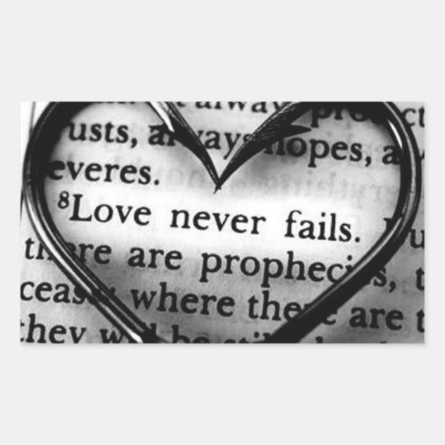 Love Never Fails Sticker (Front)