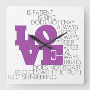 Love Never Fails - Wall Clock