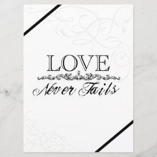 Love Never Fails Wedding Invitation