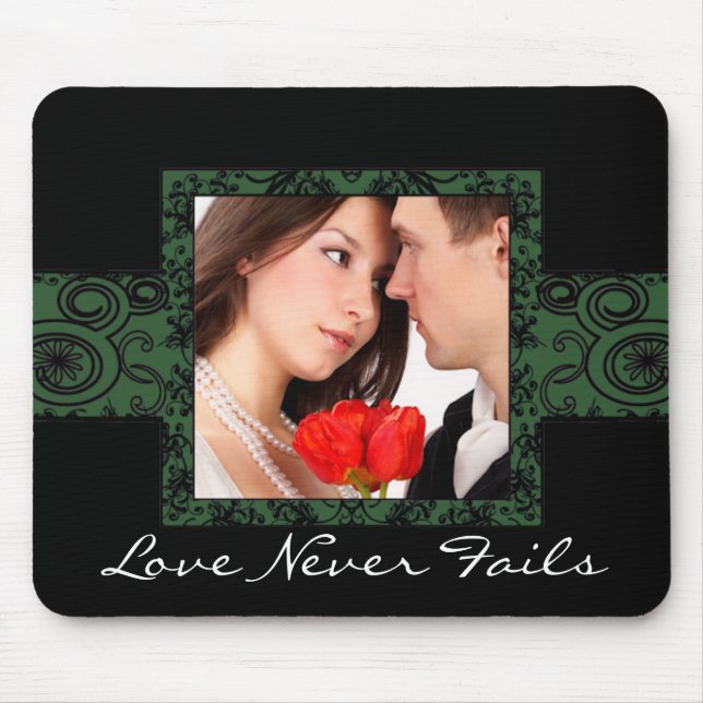Love Never Fails-Wedding Photo MousePad (Front)