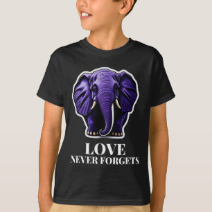 Love Never Forgets Elephant For Woman Heimerheimer T-Shirt