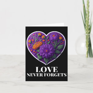 Love Never Forgets Heart Flower Heimerheimer's Awa Card