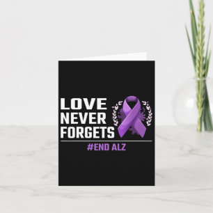 Love Never Forgets Heimer Purple Ribbon Heimerheim Card