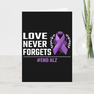 Love Never Forgets Heimer Purple Ribbon Heimerheim Card