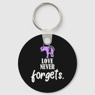 Love Never Forgets Heimerheimer Awareness Memories Key Ring