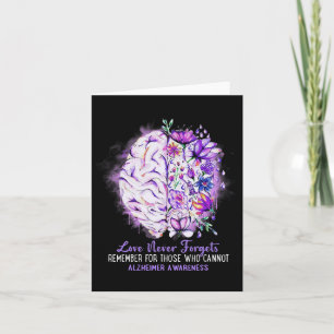 Love Never Forgets Heimerheimer's Awareness Brain Card