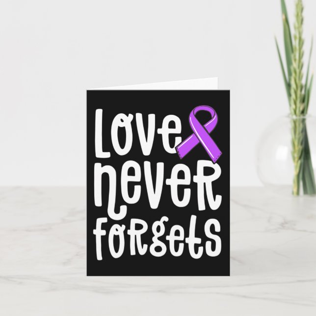 Love Never Forgets Memories Matter Alzheimer  End  Card (Front)