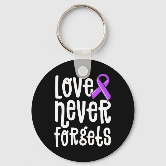 Love Never Forgets Memories Problem Heimerheimer S Key Ring (Front)