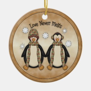 Love Never Melts :: Penguin Holiday Ornament