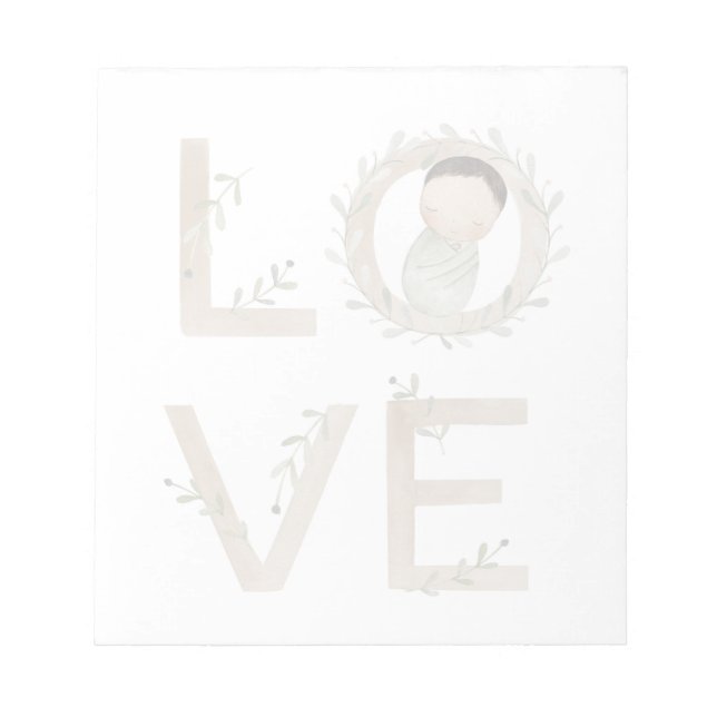 Love |  New Baby Notepad (Front)