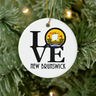 LOVE New Brunswick Ceramic Tree Decoration