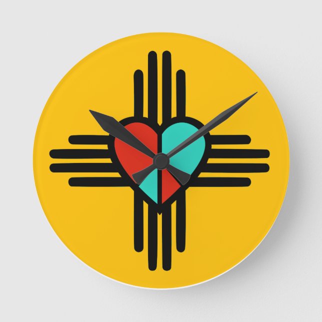 Love, New Mexico, Peace Round Clock (Front)