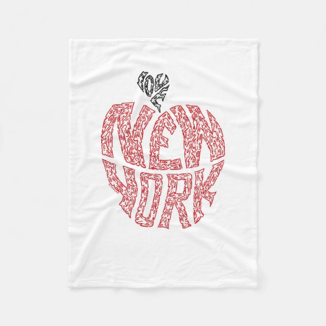 LOVE NEW YORK - MINIFACES FLEECE BLANKET (Front)