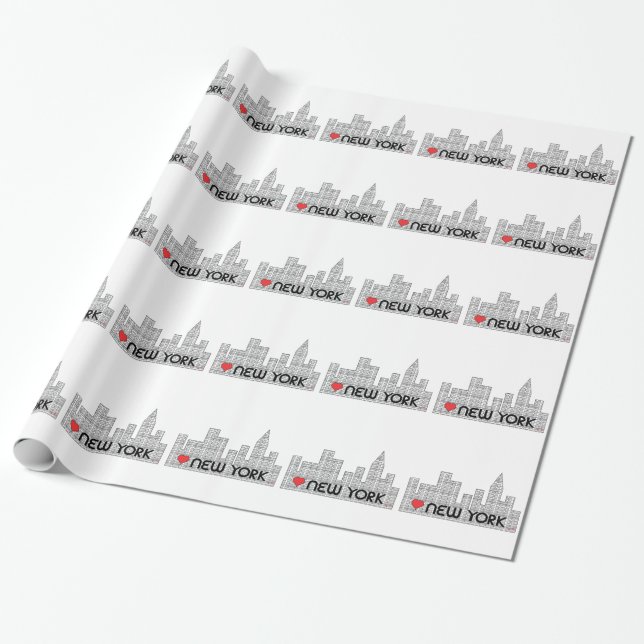 Love NEW YORK Wrapping Paper (Unrolled)