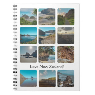 Love New Zealand Photo Gallery Collage Notebook