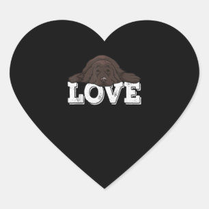 Love Newfie Dog Sleeping Home Decor Heart Sticker