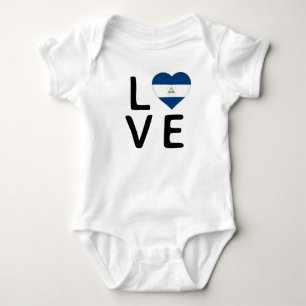 Love - Nicaragua Flag Baby Bodysuit
