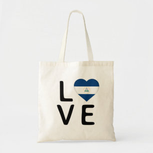 Love - Nicaragua Flag Tote Bag