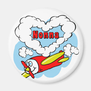 Love Nonna Kids Aeroplane Magnet