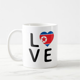 Love - North Korea Flag Coffee Mug
