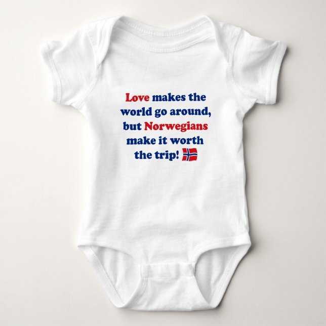 Love Norwegians Baby Bodysuit (Front)
