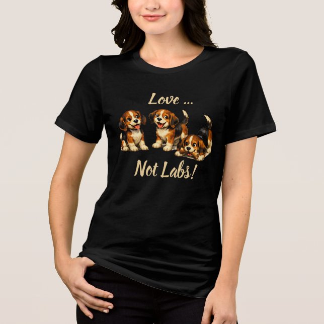 Love Not Labs | Beagle Lovers Tri-Blend Shirt (Front)