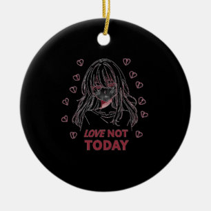 LOVE NOT TODAY CERAMIC TREE DECORATION
