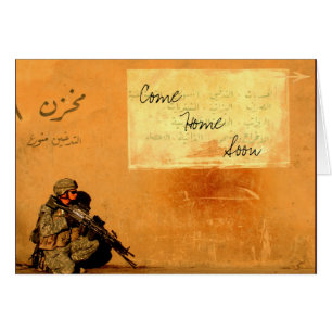 Love Note on the Wall Military Soldier