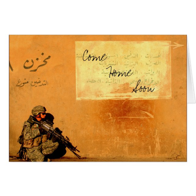 Love Note on the Wall Military Soldier (Front Horizontal)