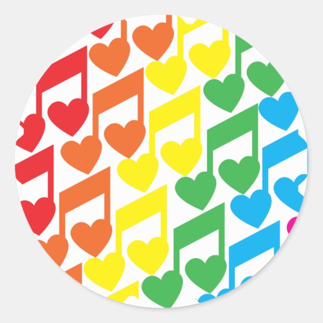 Love Notes Classic Round Sticker (Front)