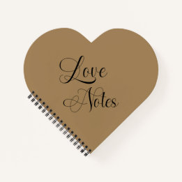 Love Notes Elegant Script With Name Black & Gold Notebook