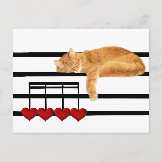 Love notes from the cat postcard (Front)