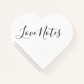 Love Notes Heart Shaped Notebook