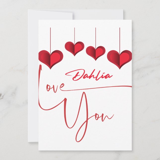 Love Notes: Personalised Valentine's Day Invitation (Front)